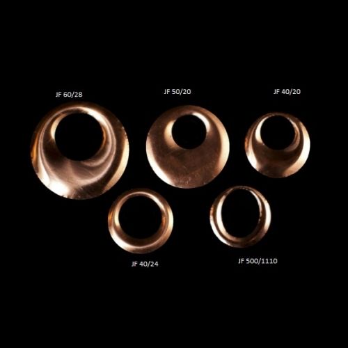 Curved copper flan 40 mm - set of 10