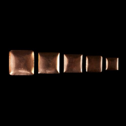 Curved copper flan 30x30mm - set of 10